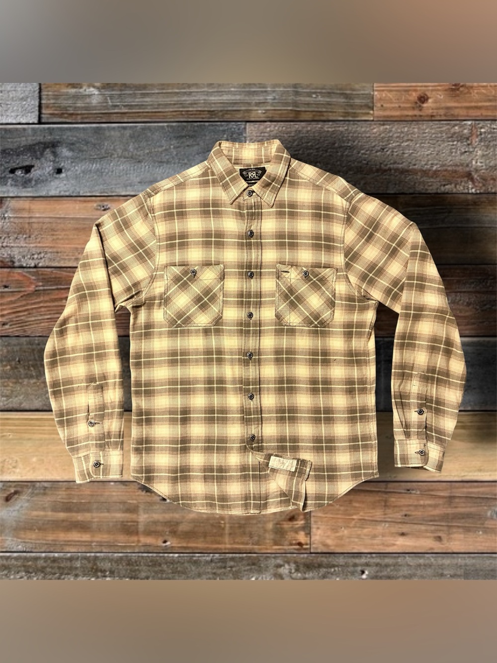 DOUBLE RL RALPH LAUREN RRL COTTON FLANNEL SHIRT- MEN’S SIZE MEDIUM